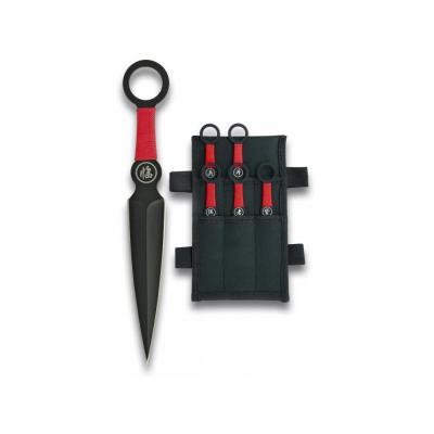 ALBAINOX SET 6x COLTELLI DA LANCIO "KUNAI" CON FODERO